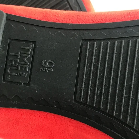 TIME & TRU Coral Ultra Suede Ballet Flats ~ Sz 9.5 - Picture 10 of 10